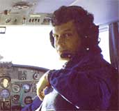 Bill Kruse flying aerial survey